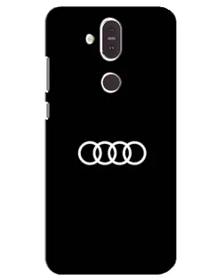 Чехол для Nokia 8.1 (2018) с картинкой «Audi White Logo» Чехол для Nokia 8.1 (2018) с картинкой «Audi White Logo»