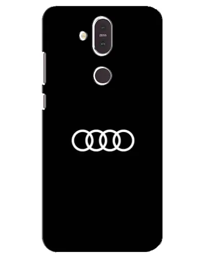 Чехол для Nokia 8.1 (2018) с картинкой «Audi White Logo»