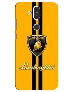 Чохол для Nokia 8.1 (2018) з картинкою «Lamborghini Stripe жовтий»