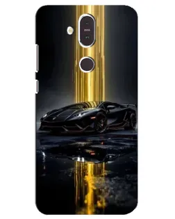 Чохол для Nokia 8.1 (2018) з картинкою «Нічний Lamborghini драйв»