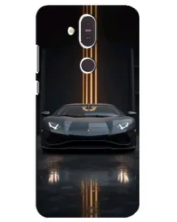 Чохол для Nokia 8.1 (2018) з картинкою «Lamborghini золоті лінії»