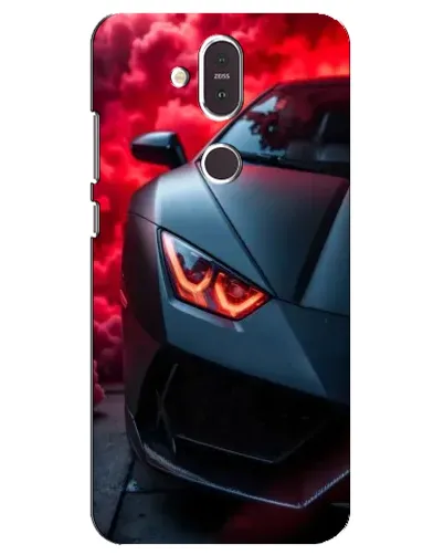 Чохол для Nokia 8.1 (2018) з картинкою «Lamborghini червоне сяйво»