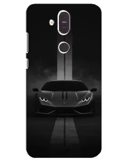 Чохол для Nokia 8.1 (2018) з картинкою «Lamborghini симетрія доріг»