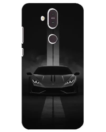 Чохол для Nokia 8.1 (2018) з картинкою «Lamborghini симетрія доріг»