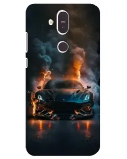 Чохол для Nokia 8.1 (2018) з картинкою «Lamborghini димна естетика»