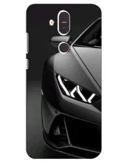 Чохол для Nokia 8.1 (2018) з картинкою «Lamborghini фари деталізація»