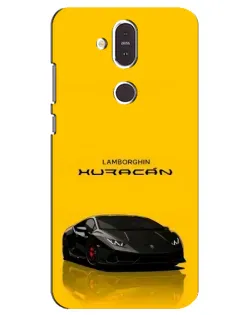 Чохол для Nokia 8.1 (2018) з картинкою «Lamborghini Huracan чорний»