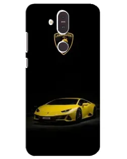 Чохол для Nokia 8.1 (2018) з картинкою «Lamborghini жовтий акцент»