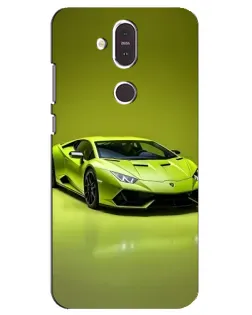 Чохол для Nokia 8.1 (2018) з картинкою «Салатовий Lamborghini Huracan»