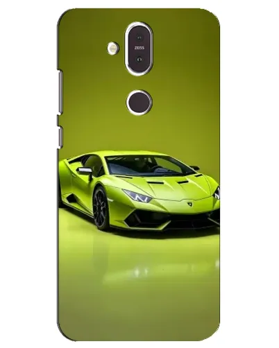 Чохол для Nokia 8.1 (2018) з картинкою «Салатовий Lamborghini Huracan»