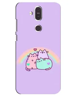 Чохол для Nokia 8.1 (2018) з картинкою «Веселкові Пушини» Чохол для Nokia 8.1 (2018) з картинкою «Веселкові Пушини»