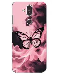 Чохол для Nokia 8.1 (2018) з картинкою «Метелик у диму»