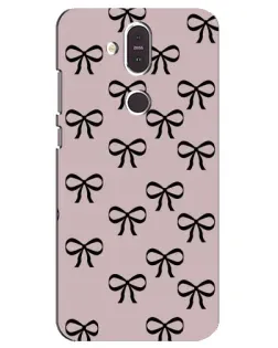 Чохол для Nokia 8.1 (2018) з картинкою «Чорні бантики»