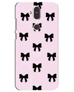 Чохол для Nokia 8.1 (2018) з картинкою «Чорні банти Coquette»