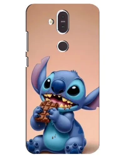 Чехол для Nokia 8.1 (2018) с картинкой «Стич ест шоколад»