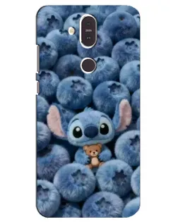 Чехол для Nokia 8.1 (2018) с картинкой «Стич и голубика» Чехол для Nokia 8.1 (2018) с картинкой «Стич и голубика»