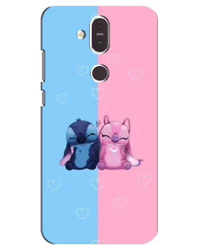 Чехол для Nokia 8.1 (2018) с картинкой «Stitch и Angel Love»