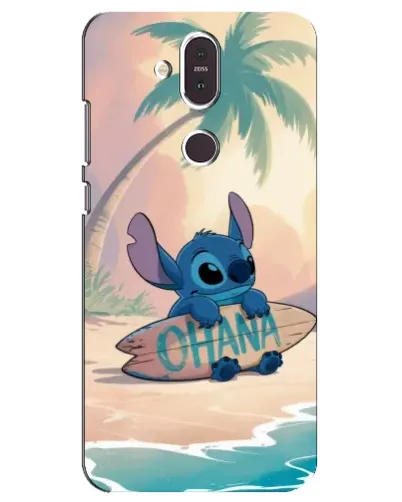 Чехол для Nokia 8.1 (2018) с картинкой «Стич на серфе»