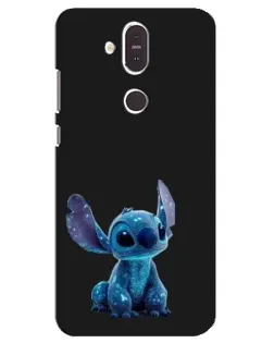 Чехол для Nokia 8.1 (2018) с картинкой «Стич на черном» Чехол для Nokia 8.1 (2018) с картинкой «Стич на черном»
