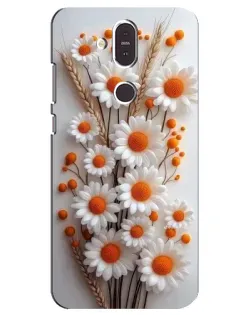 Чохол для Nokia 8.1 (2018) з картинкою «Білі сухоцвіти»