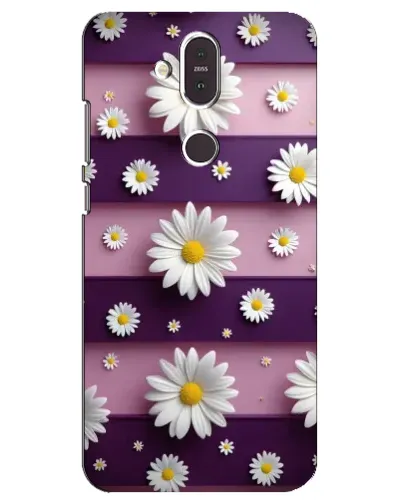 Чохол для Nokia 8.1 (2018) з картинкою «Ромашки на фіолетовому» Чохол для Nokia 8.1 (2018) з картинкою «Ромашки на фіолетовому»