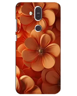 Чохол для Nokia 8.1 (2018) з картинкою «Помаранчева макро квітка»