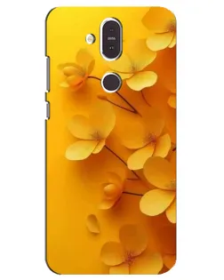 Чохол для Nokia 8.1 (2018) з картинкою «Золоті пелюстки»