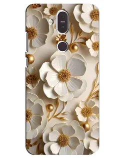 Чохол для Nokia 8.1 (2018) з картинкою «Білі паперові квіти»