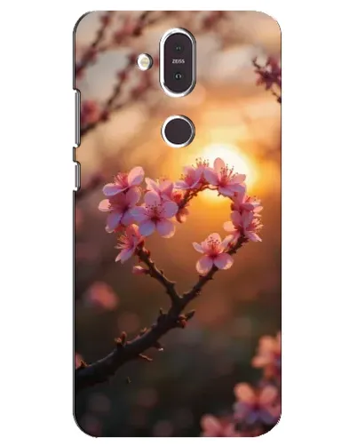 Чохол для Nokia 8.1 (2018) з картинкою «Рожевий цвіт сердечко на тлі заходу» Чохол для Nokia 8.1 (2018) з картинкою «Рожевий цвіт сердечко на тлі заходу»