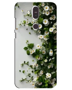 Чохол для Nokia 8.1 (2018) з картинкою «Гілка дрібних білих квітів»