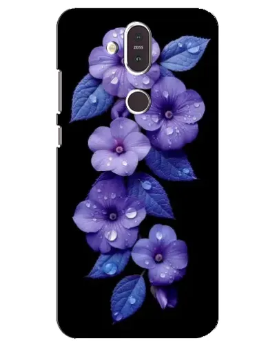 Чохол для Nokia 8.1 (2018) з картинкою «Фіолетові квіти з росою» Чохол для Nokia 8.1 (2018) з картинкою «Фіолетові квіти з росою»