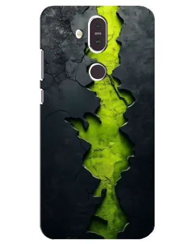 Чохол для Nokia 8.1 (2018) з картинкою «Салатовий розлом скелі»