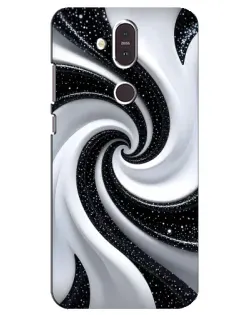 Чохол для Nokia 8.1 (2018) з картинкою «Чорно-біла спіраль»