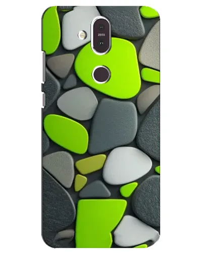 Чохол для Nokia 8.1 (2018) з картинкою «Яскрава неонова галька»