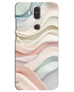 Чохол для Nokia 8.1 (2018) з картинкою «Пастельні ніжні хвилі»