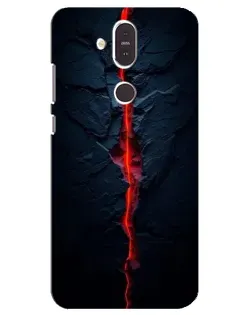 Чохол для Nokia 8.1 (2018) з картинкою «Червона лавова тріщина»