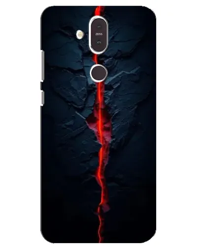 Чохол для Nokia 8.1 (2018) з картинкою «Червона лавова тріщина»