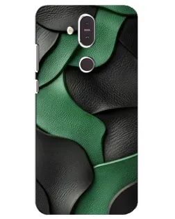 Чохол для Nokia 8.1 (2018) з картинкою «Зелені шкіряні хвилі»
