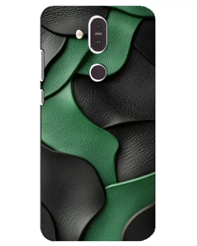 Чохол для Nokia 8.1 (2018) з картинкою «Зелені шкіряні хвилі»