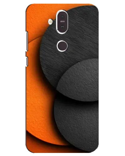 Чохол для Nokia 8.1 (2018) з картинкою «Геометрія помаранчевих кіл»