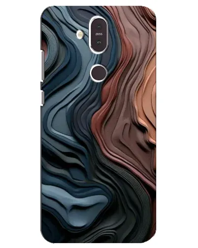 Чохол для Nokia 8.1 (2018) з картинкою «Кольорові хвилі каньйону»