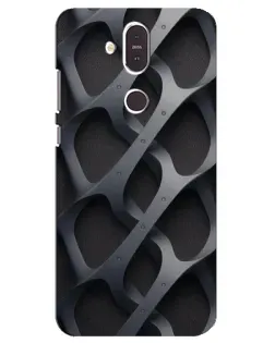 Чохол для Nokia 8.1 (2018) з картинкою «Об'ємне сіре плетіння»