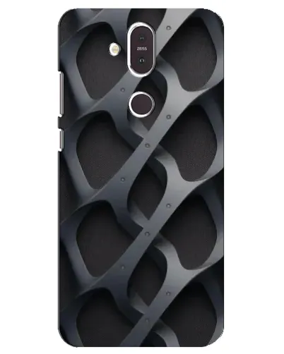 Чохол для Nokia 8.1 (2018) з картинкою «Об'ємне сіре плетіння»