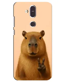 Чохол для Nokia 8.1 (2018) з картинкою «Капібара вікторія»