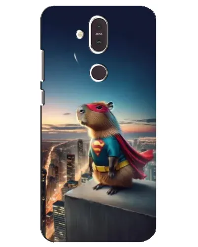 Чехол для Nokia 8.1 (2018) с картинкой «Капи-мен супергерой»