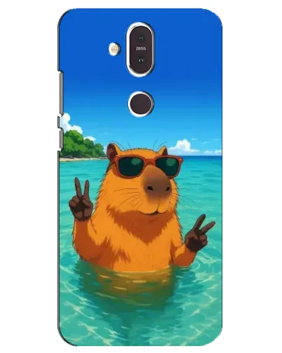 Чехол для Nokia 8.1 (2018) с картинкой «Морская капибара»