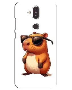 Чохол для Nokia 8.1 (2018) з картинкою «Капібара в окулярах»