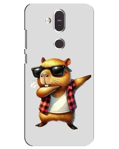Чехол для Nokia 8.1 (2018) с картинкой «Капибара рэпер даб»