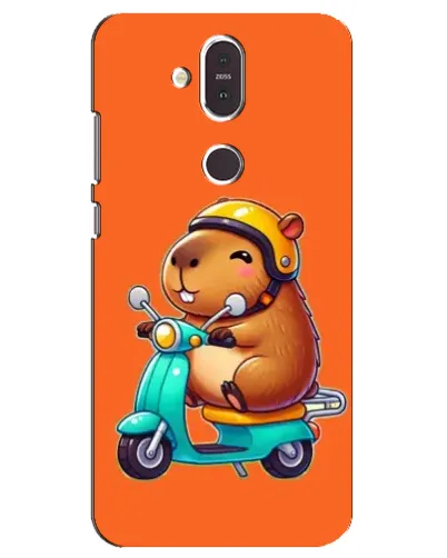 Чехол для Nokia 8.1 (2018) с картинкой «Капибара на скутере»