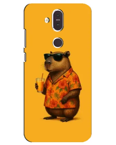 Чехол для Nokia 8.1 (2018) с картинкой «Капибара на отдыхе»